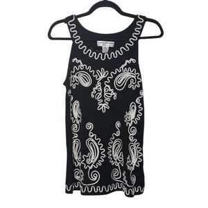 Lauren Michelle Embroidered Sleeveless Top Women's Size Small Boho